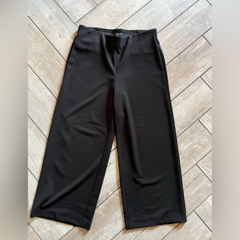 Loft wide leg black pants